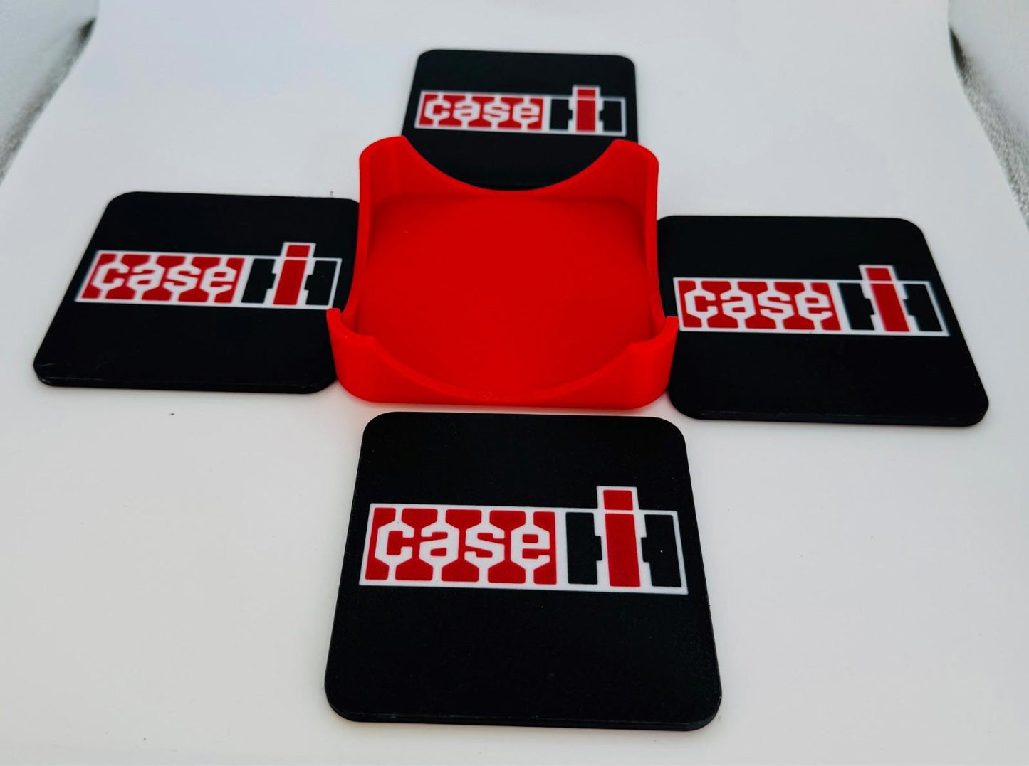 Case IH Retro Square Coaster set, farm themed accessory