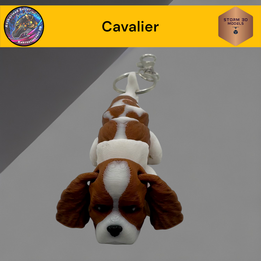 Baby Cavalier 3d Printed Flexi Keychain