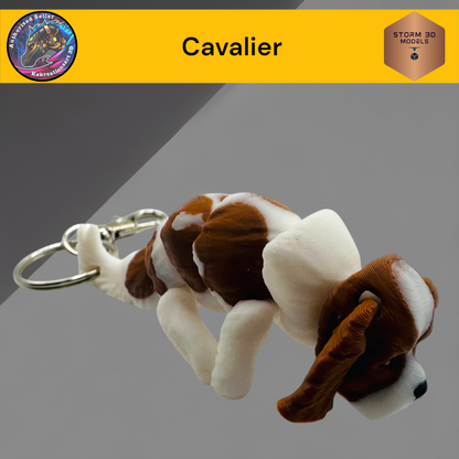 Baby Cavalier 3d Printed Flexi Keychain