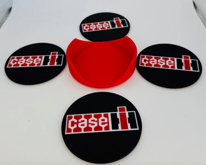 Case IH Retro Round Coaster set, farm themed accessory