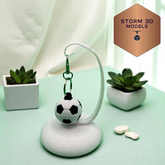 3D Printed Football Keychain – Mini Sports Key Ring,choice of colours