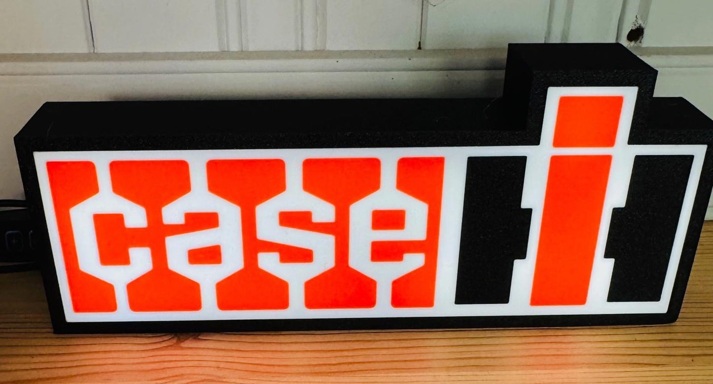 Case IH Retro style led light box sign, farm, tractor, man cave