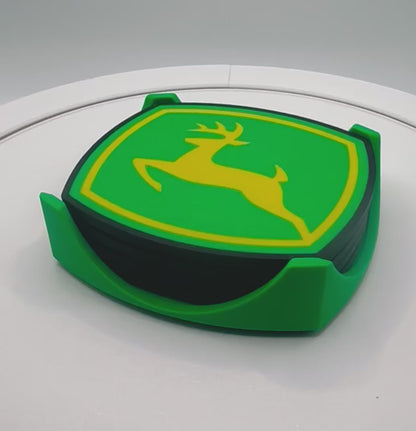 John Deere Inspired Drinks Coaster Set 3D Printed