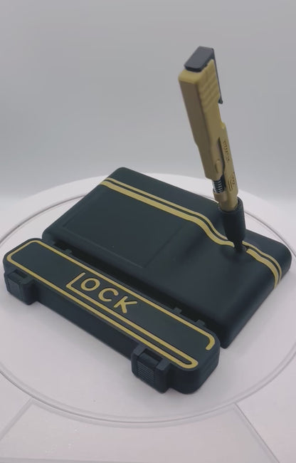 Glock-Inspired Sand G2 Pilot Pen – 3D Printed Novelty Handgun-Themed Pen with Functional Ink Refill, Unique Gift for Tactical Gear Fans